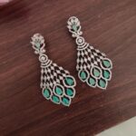 Beautiful Pista Green Stone Earrings