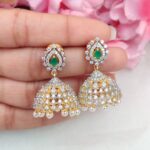 AD Green Stone Jhumka