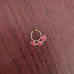 Beautiful Pink Stone Designer Nosepin