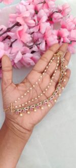 Pink Stone Manga Designer Ear Chain - Image 2