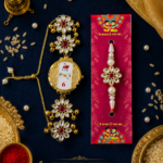 Anika Rakhi Watch Combo for Brother and Bhabhi | Kashmiri Designer Bracelet Watch with Matching Rakhi
