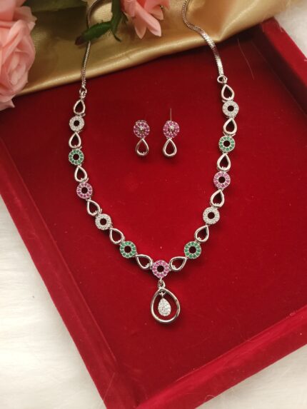 Priyanshi American Diamond Set – Multi