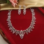 Vanshika American Diamond Set – Wine