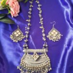 Dual Tone Long Necklace Set