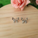 Unique Stone Butterfly Earrings