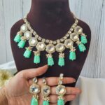 Anjali Kundan Set – Mint Green