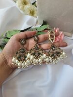 Premium Kundan Set – Green - Image 3