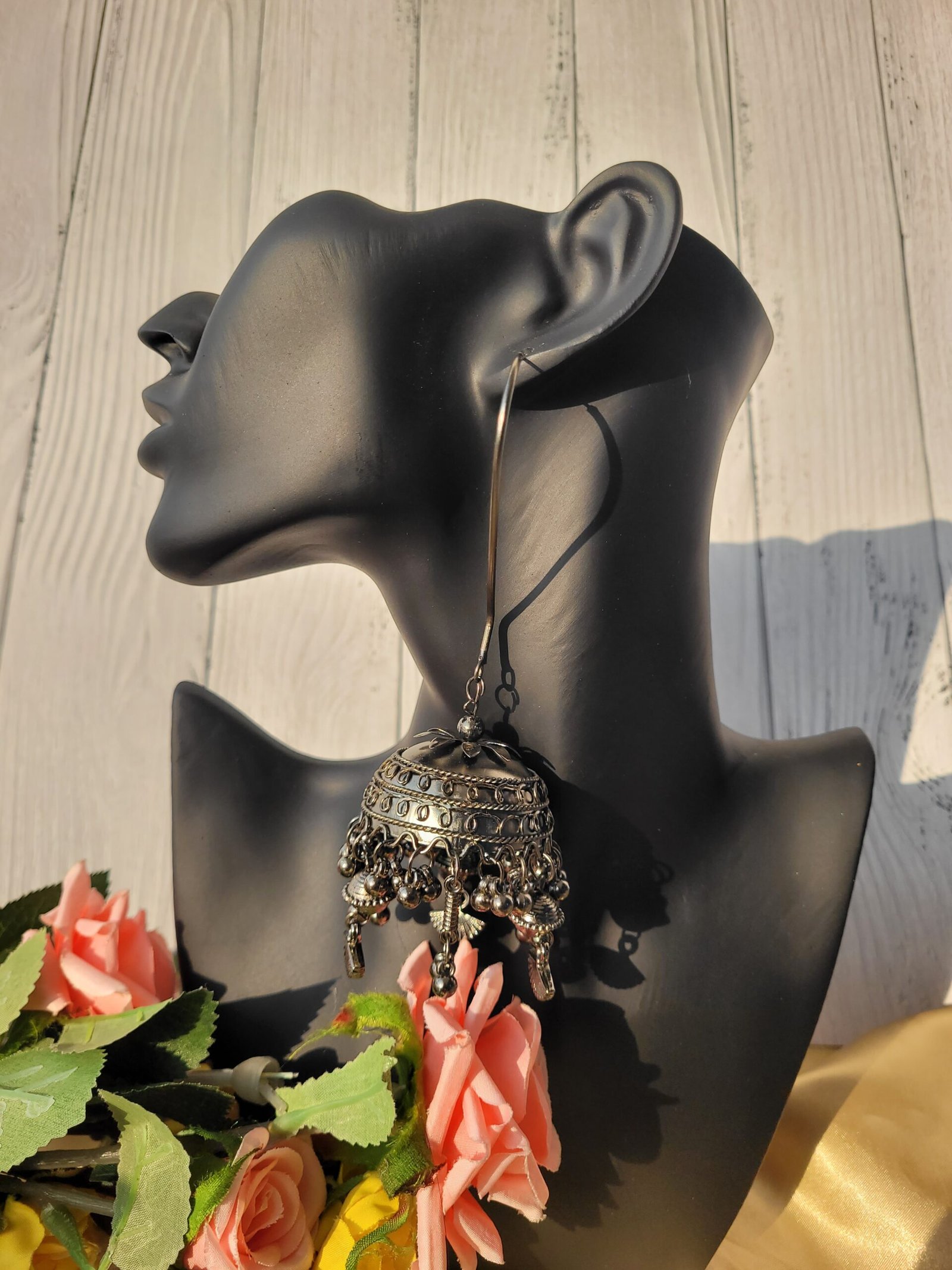 20250220_165709-scaled-1.jpg Unique Hanging Black Jhumka - Image 1