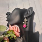 Dark Pink Stone Dangler
