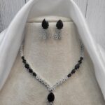 Riddhima American Diamond Set – Black