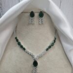Riddhima American Diamond Set – Dark Green