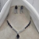 Riddhima American Diamond Set – Purple