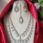 Preeti Premium American Diamond Set – White