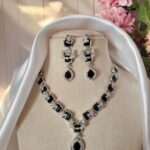 Jennifer Premium American Diamond Set – Black