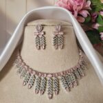 Kanishka American Diamond Set – Light Pink