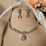 Jessica American Diamond Set – Light Pink