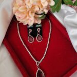 Deepika Padukone Inspired American Diamond Set – Red