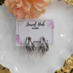 Silver Semi Looped Studs – Pattern 2