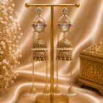 Riwayat Kashmiri Jhumar Earrings – Dark Pink