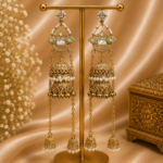 Riwayat Kashmiri Jhumar Earrings – Light Green
