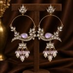 Smita Peacock Chandbali Earrings – Lavender