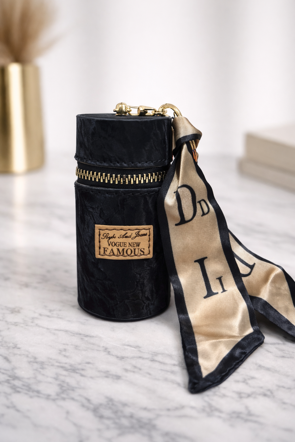 4e2cd26a-9cd7-4647-abc4-a7ee53da6e6f.png Mini Lipstick Case With Keychain – Black - Image 1