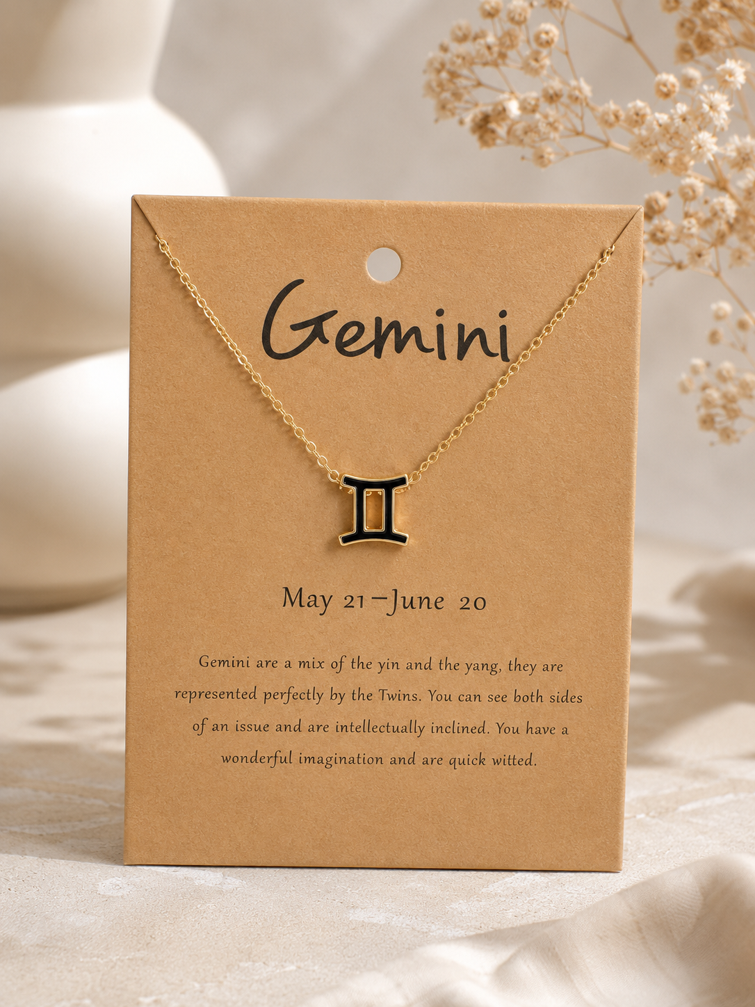 527a5b0c-339e-4bf6-b99c-5dc8f6125e79.png Gemini Zodiac Pendant Chain - Image 1