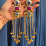 Sameera Kashmiri Earrings –  Blue Pink