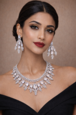 Kareena American Diamond Set – White