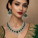 Kareena American Diamond Set – Dark Green