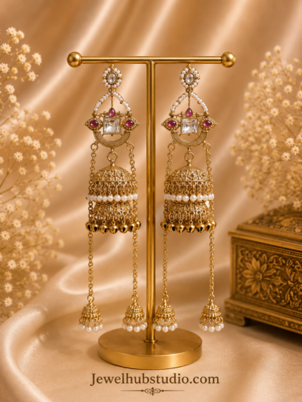 Riwayat Kashmiri Jhumar Earrings – Wine
