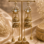 Riwayat Kashmiri Jhumar Earrings – White