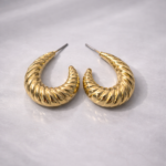 Statement Semi Loop Anti Tarnish Earrings