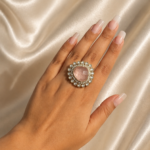 Kundan Ring – Light Pink
