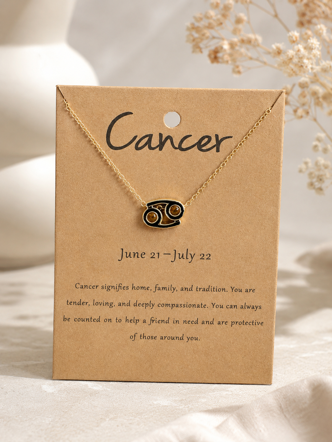 85c627b6-6a9f-4189-94df-3a0f581469b6.png Cancer Zodiac Pendant Chain - Image 1