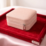 Leather Jewellery Storage Box – Peach