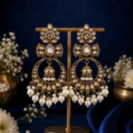 Anchal Kundan Earrings – White