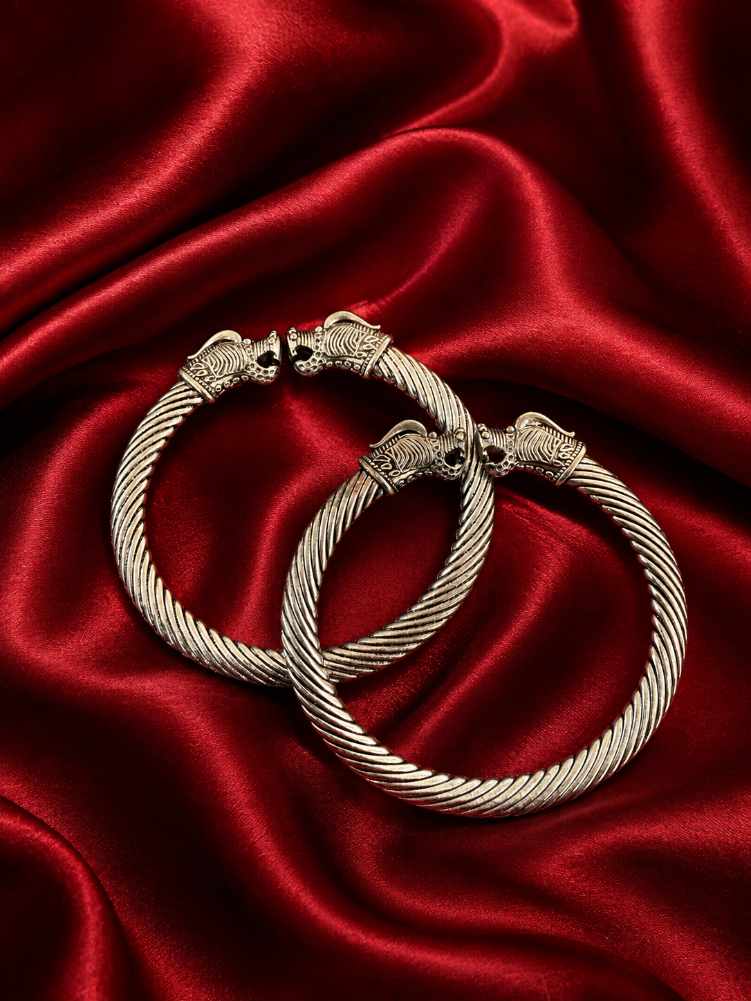 ChatGPT-Image-Aug-1-2026-04_03_41-PM-1.png Gajra Oxidised Silver Elephant Kada Bracelet for Women - Image 1