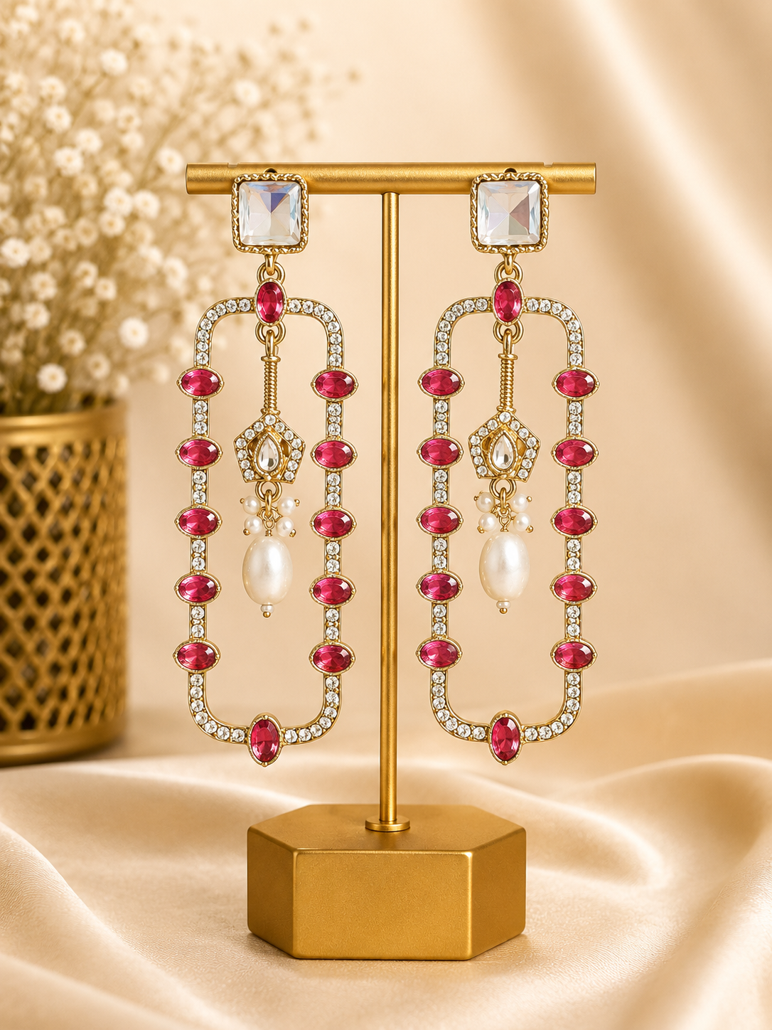 ChatGPT-Image-Aug-10-2026-02_14_04-PM.png Aashvi Wine Long Kundan Pearl Earrings - Image 1