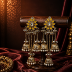 Inaya Kashmiri Layered Jhumka Ghungroo Earrings – Yellow