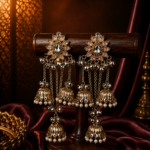 Inaya Kashmiri Layered Jhumka Ghungroo Earrings – Light Pink