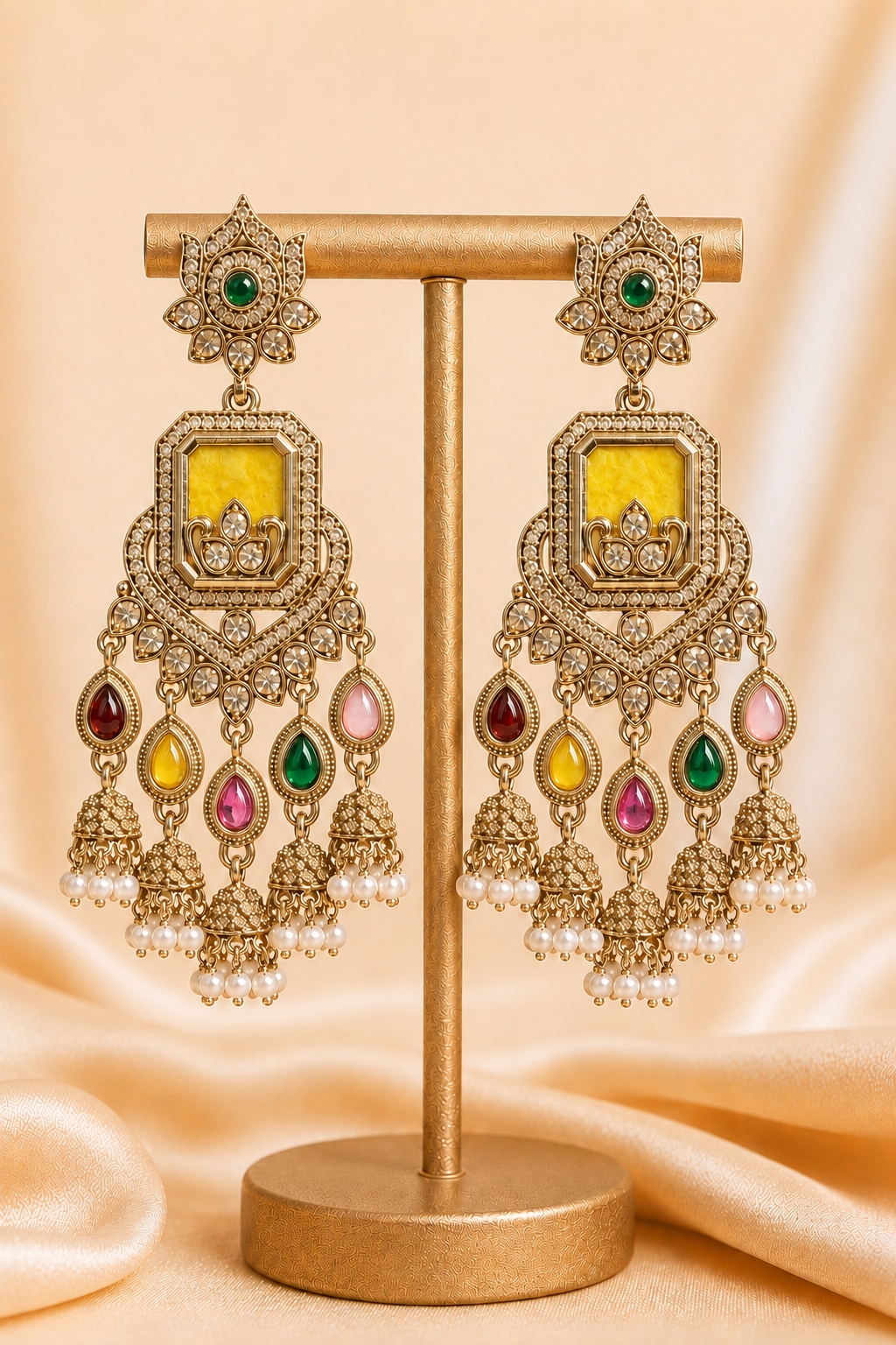 ChatGPT-Image-Aug-24-2026-05_52_25-PM.png Ruhani Long Kundan Jhumka Earrings – Multi - Image 1