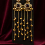 Noor Kashmiri Ghungru Earrings – Purple