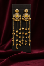 Noor Kashmiri Ghungroo Earrings – Yellow - Image 2
