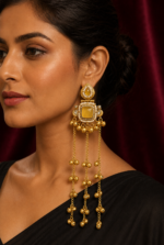 Noor Kashmiri Ghungroo Earrings – Yellow