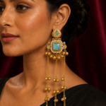 Noor Kashmiri Ghungroo Earrings – Light Blue