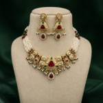 Rani Rajwadi Temple Jewellery Set – Multi