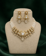 Rani Rajwadi Temple Jewellery Set – White - Image 2
