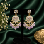 Veda lavender Kundan Earrings