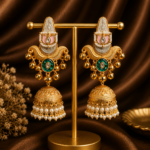Aarohi Kashmiri Jhumka Earrings – Light Pink Green